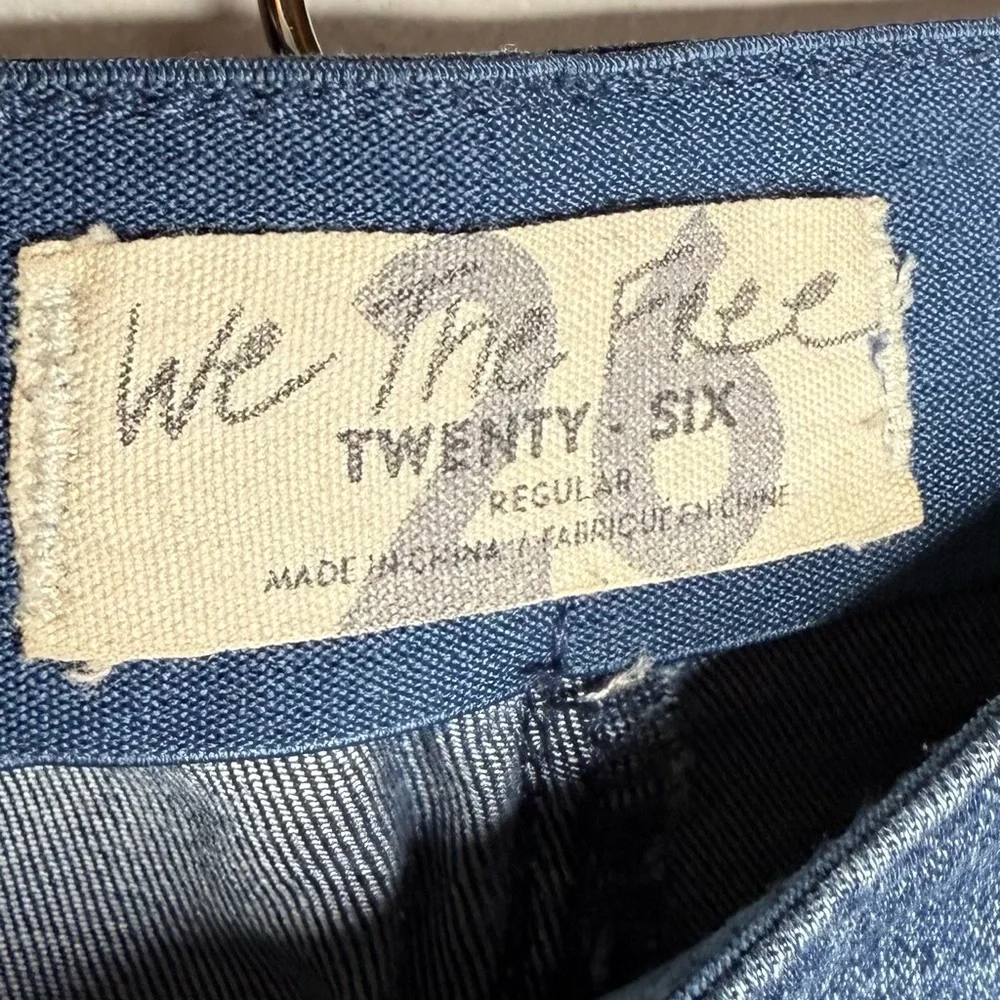 We The Free People Slim Pull On Flare Leg Seamed Jeans Medium Wash 2 26 Regular - Picture 9 of 9